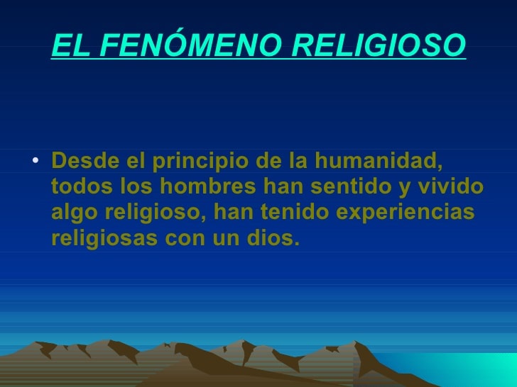 fenómeno religioso