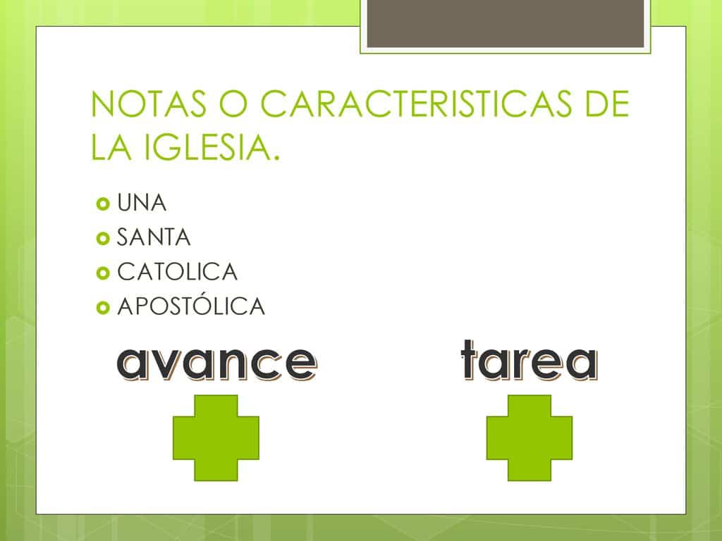 características de la iglesia